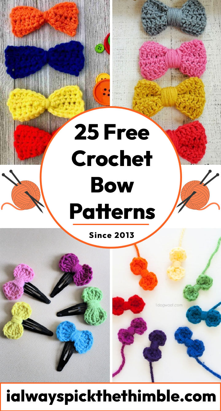 25 Free Crochet Bow Patterns {PDF Pattern}