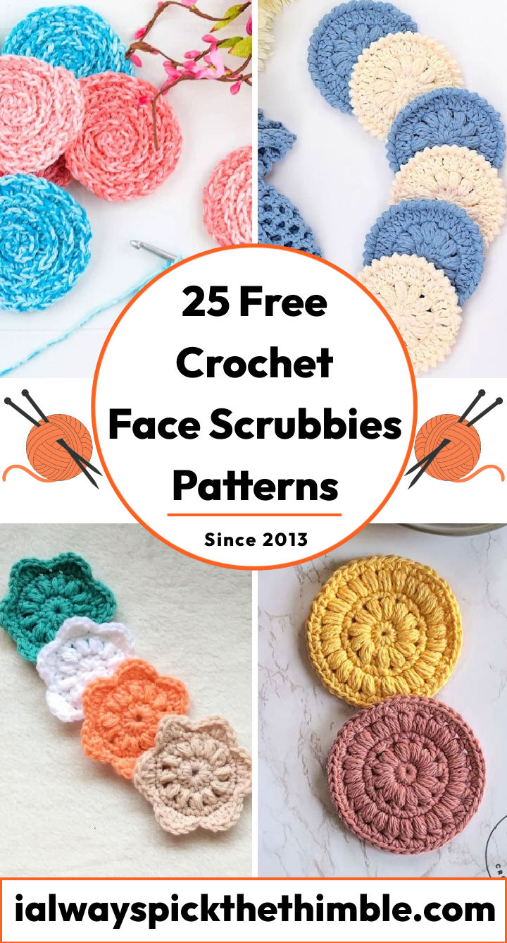 25 Free Crochet Face Scrubbies Patterns (PDF Pattern)