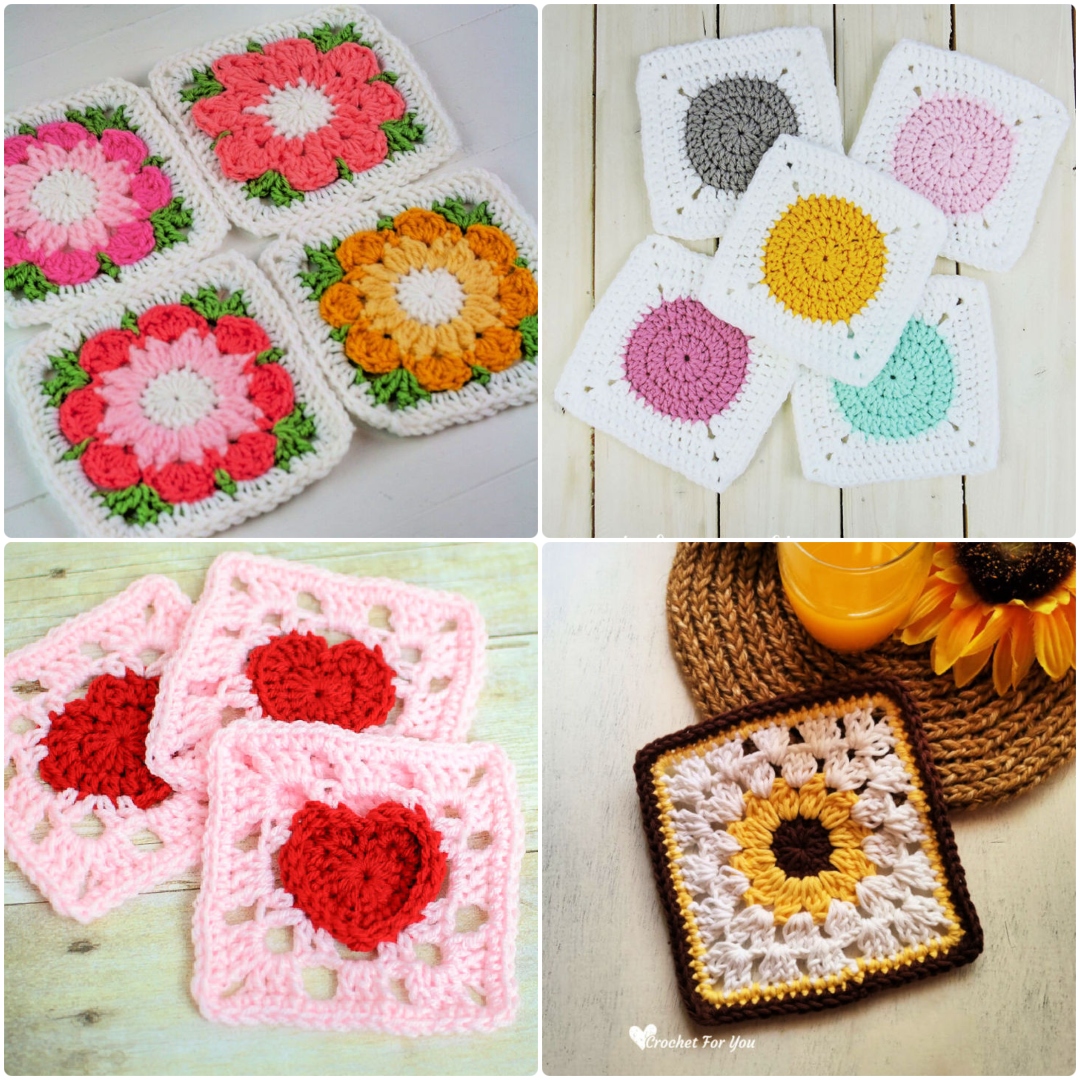 25 Free Crochet Granny Square Patterns Easy PDF Pattern 