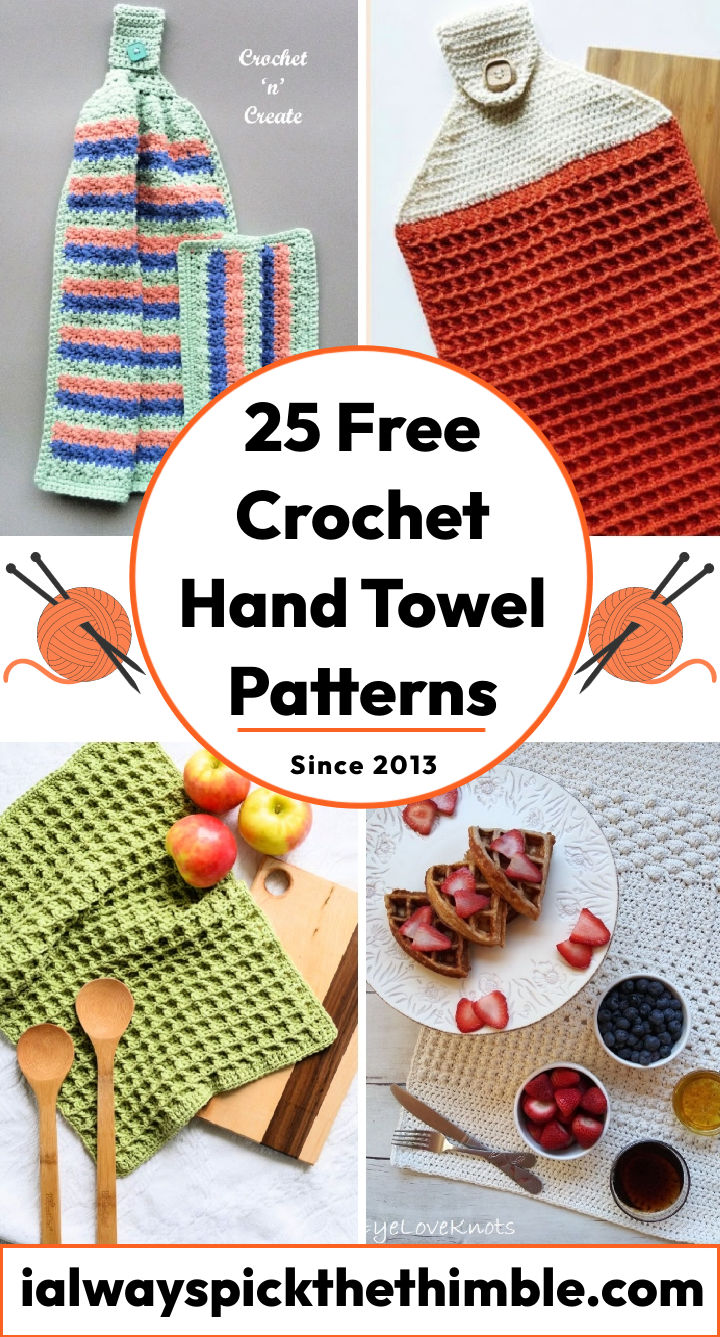 25 Free Crochet Hand Towel Patterns {PDF Pattern}