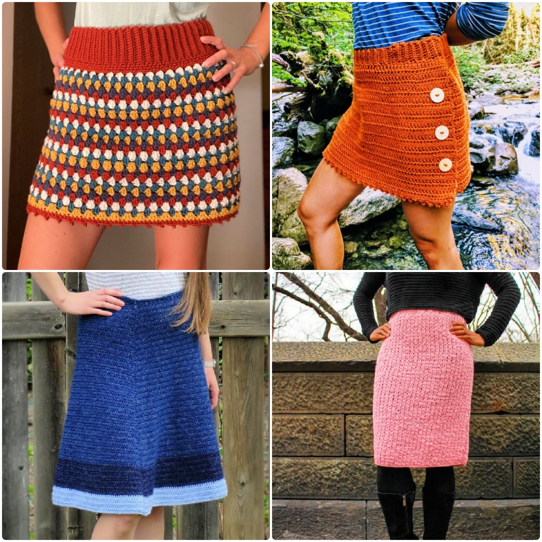 25 Free Crochet Skirt Patterns (Long and Short)