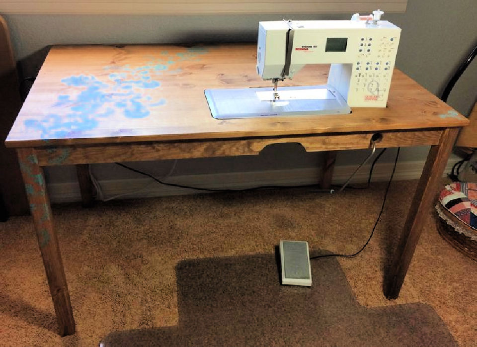 25 Homemade DIY Sewing Table Ideas And Plans   An Affordable Custom Sewing Machine Table 