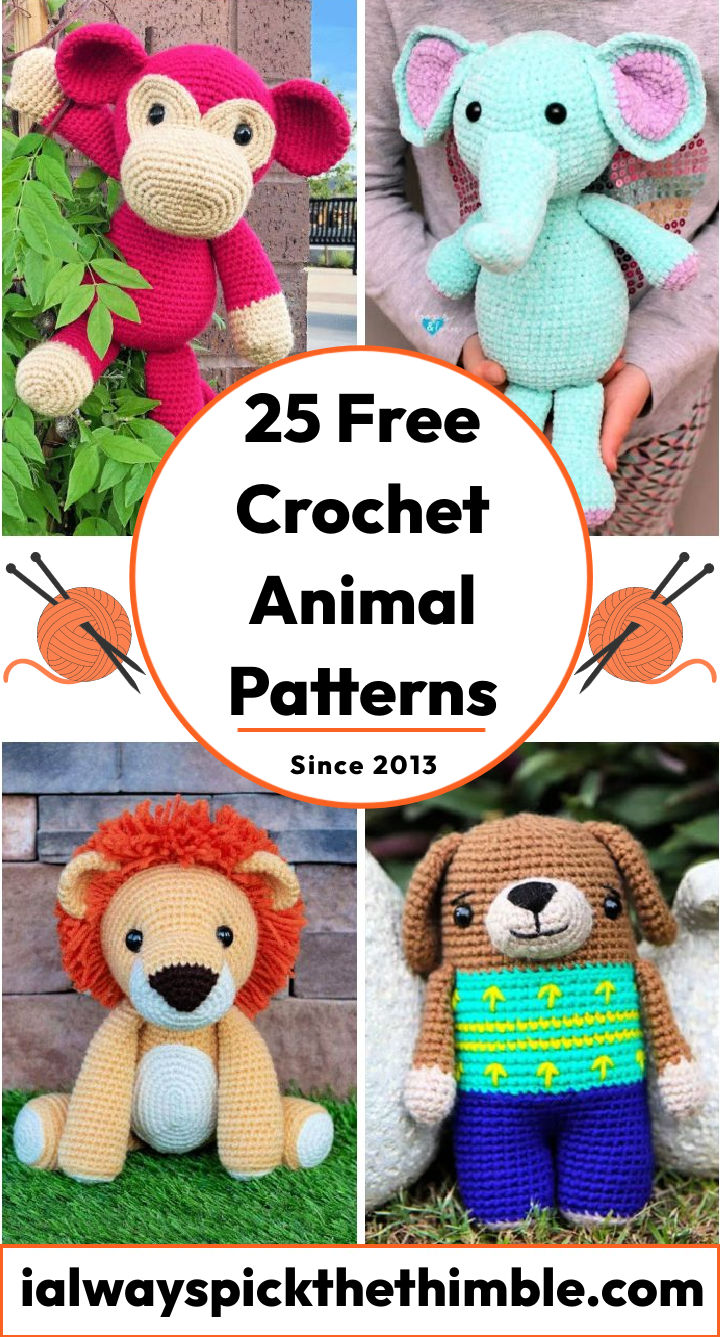 25 Free Crochet Animal Patterns (Animals Amigurumi)