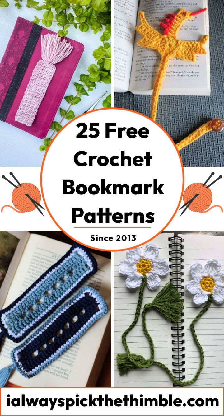 25 Free Crochet Bookmark Patterns (Easy PDF Pattern)