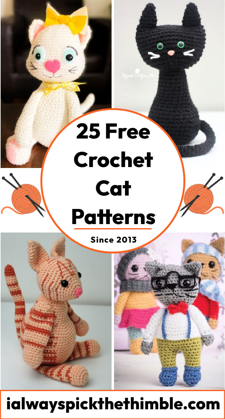 25 Free Crochet Cat Patterns (Amigurumi Pattern)