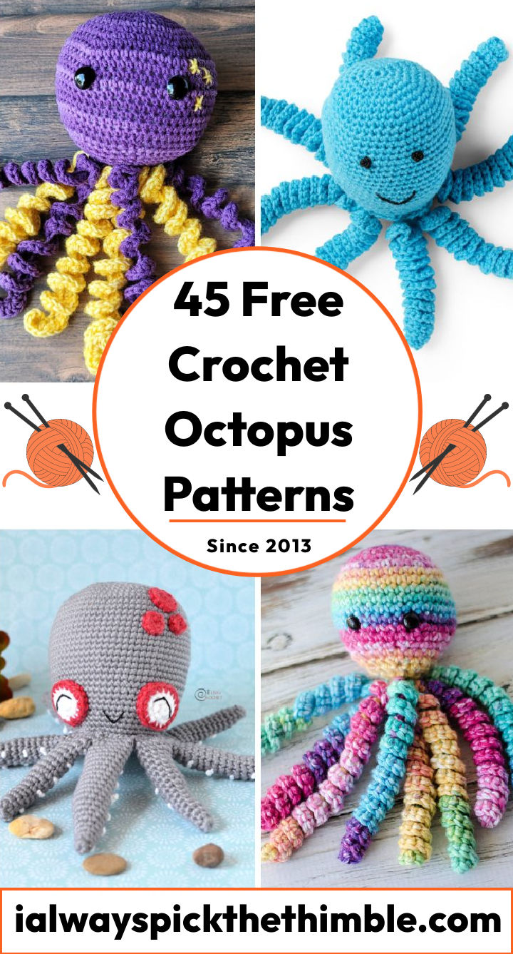 45 Free Crochet Octopus Patterns (Amigurumi Pattern)