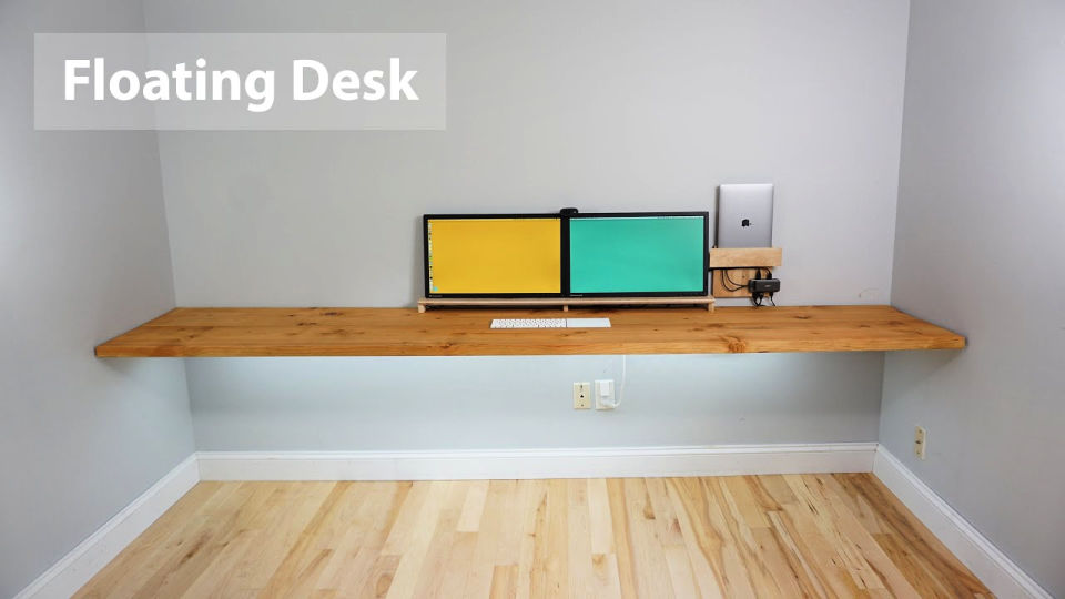 25 DIY Floating Desk Ideas How To Build A Floating Desk   Minimal DIY Floating Desk 