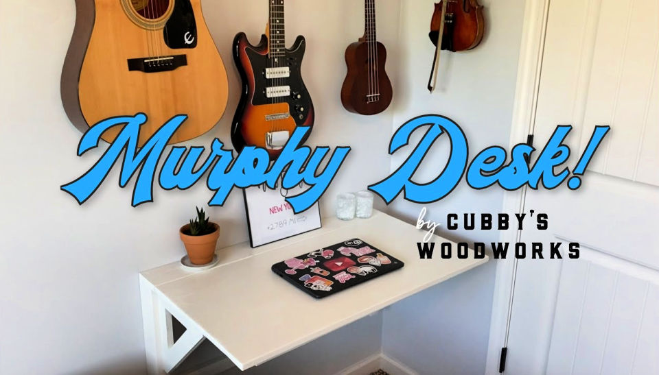 20 Free DIY Murphy Desk Plans: DIY Fold Down Table