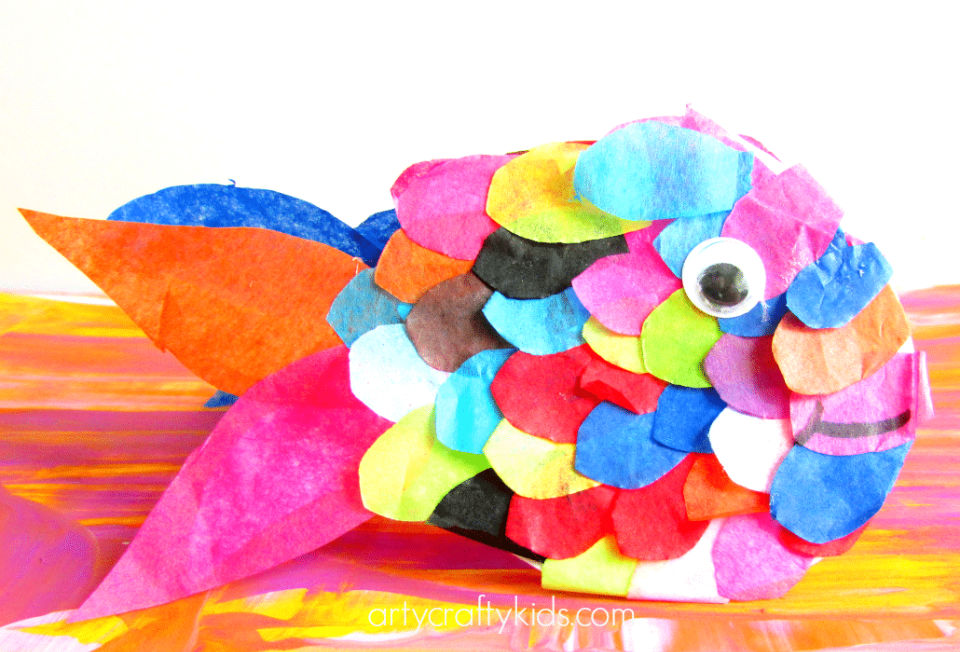 25 Rainbow Fish Crafts and Art (Printable Template)