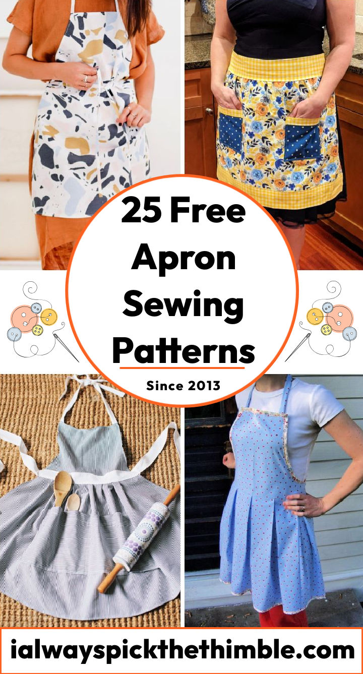 25 Easy and Free Apron Patterns to Sew {PDF Pattern}