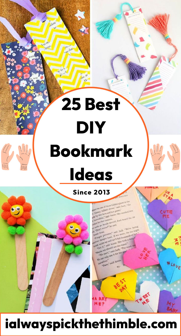 25 Cute DIY Bookmark Ideas: Making Bookmarks Easy