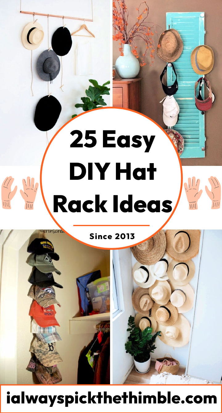 25 DIY Hat Rack Ideas To Display and Storage Hats