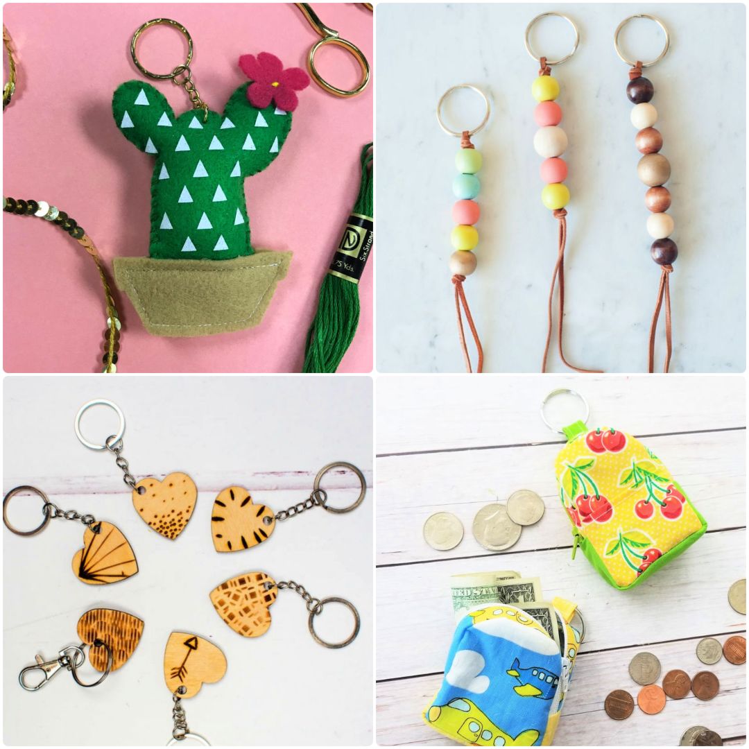 Charms Wooden Ornament Blanks Kit with Circles Keychain Colorful Tassels  Key Chain Rings Jump Rings for DIY Handmade Gift