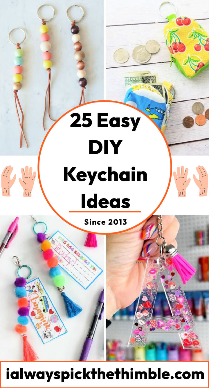 25 Homemade DIY Keychain Ideas: How To Make Keychains