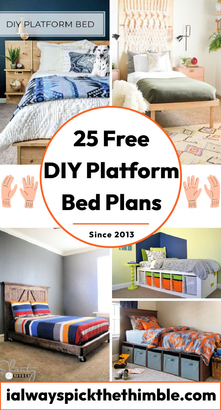 25 Free DIY Platform Bed Plans Easy To Build