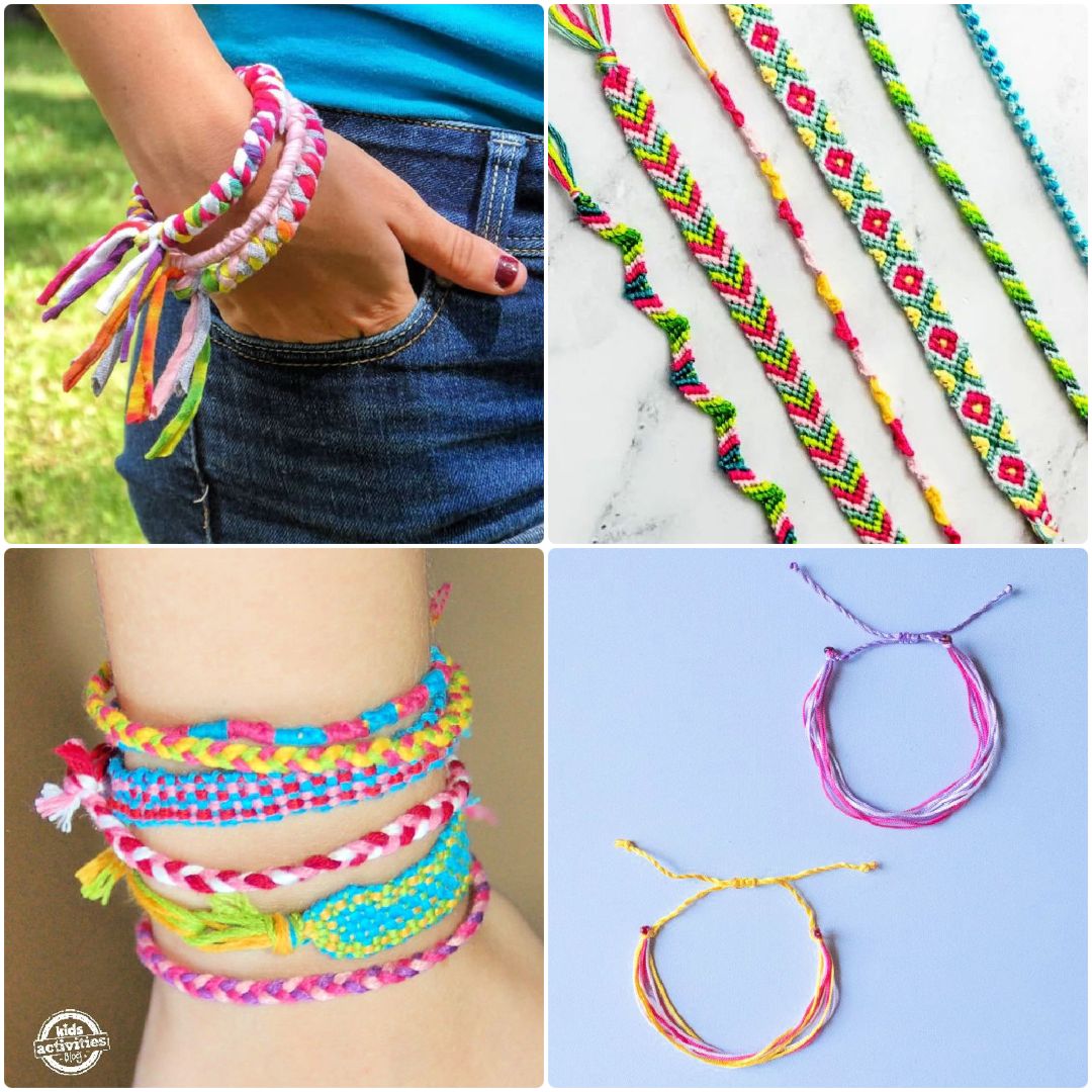 How to Make Friendship Bracelets Easy Step by Step Tutorial for Kids - Kids  Crafts & Activities