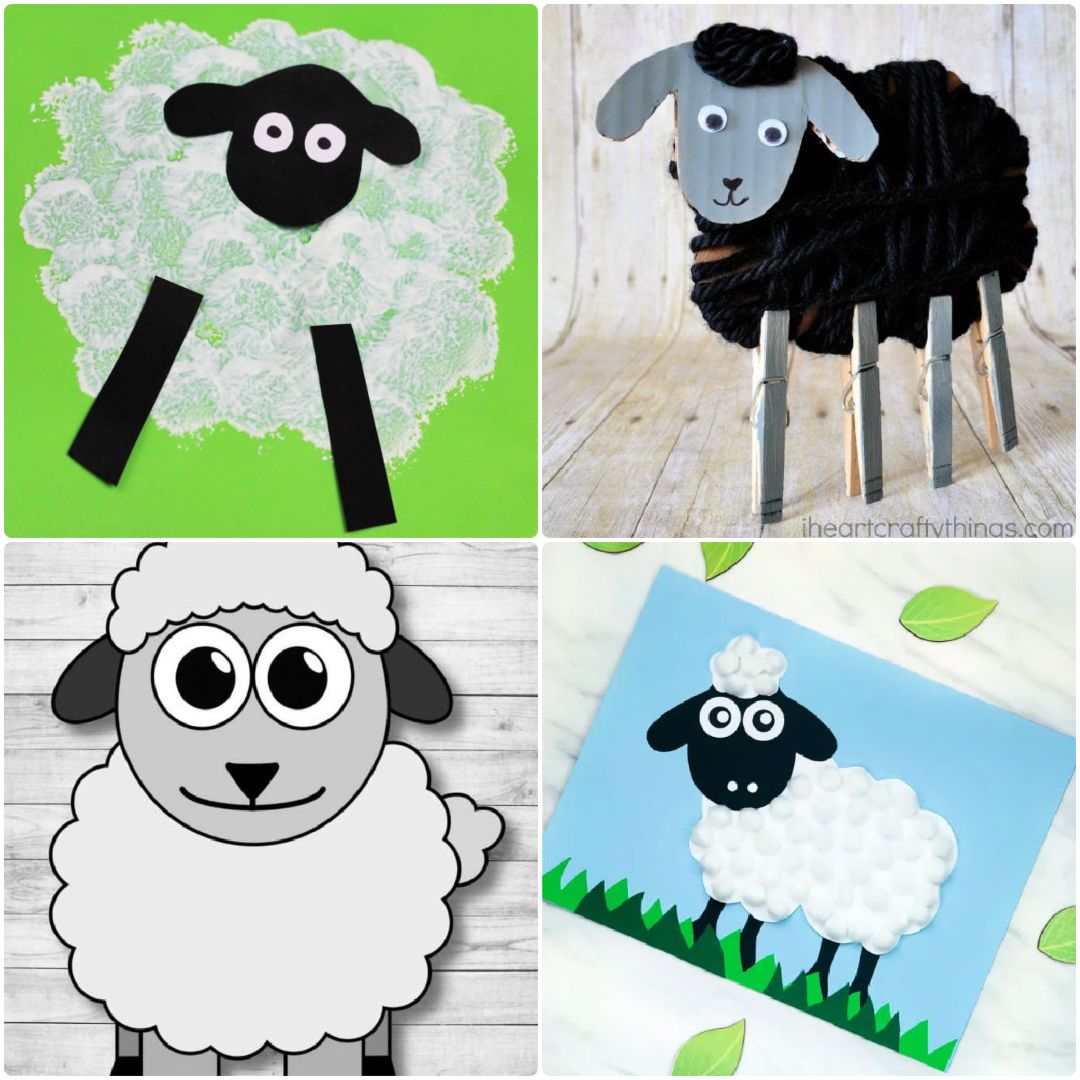 Easy Sheep Craft Cotton Balls Projects - Messy Learning Kids