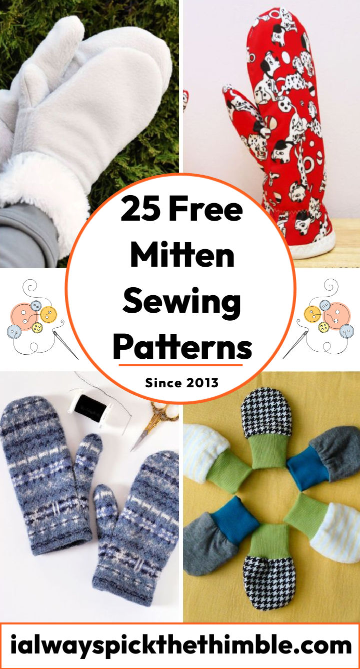 Free Mitten Sewing Patterns Step By Step Pattern