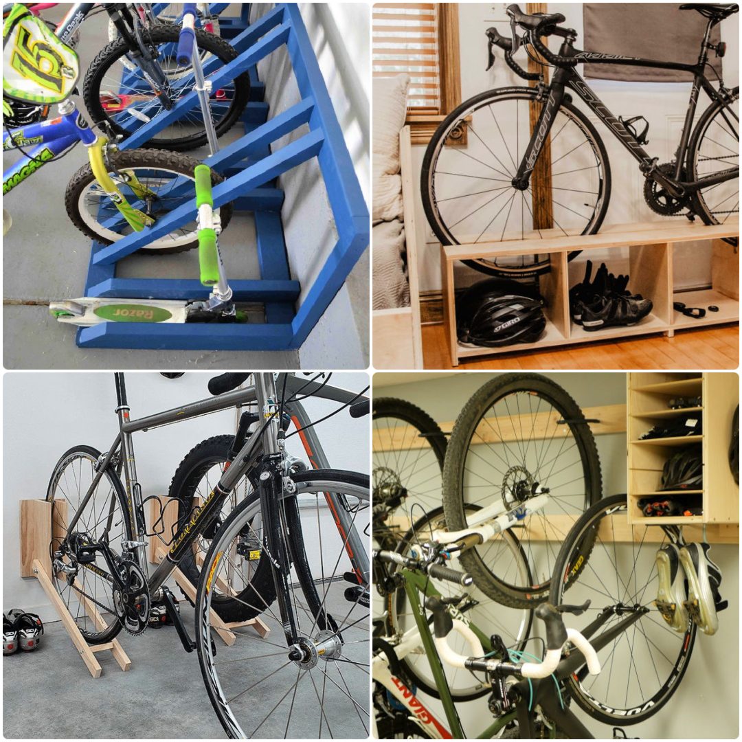 DIY Four Bike Rack Plans/wooden Bike Stand Tutorial/handmade Bike