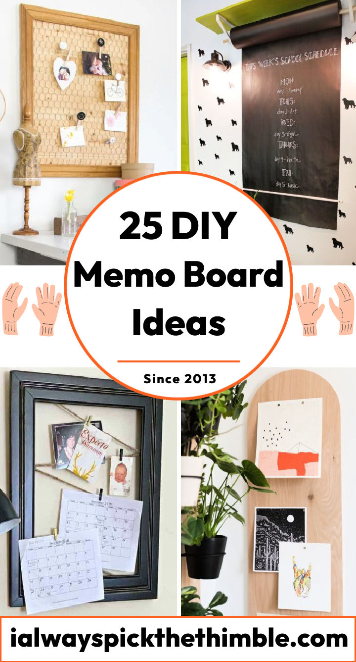 25 DIY Memo Board Ideas: How To Make a Memory Board