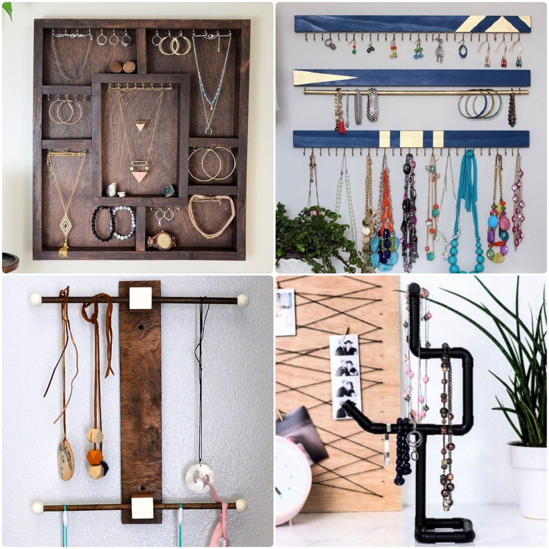 20 Great DIY Necklace Holder Ideas So They Never Get Tangled Again