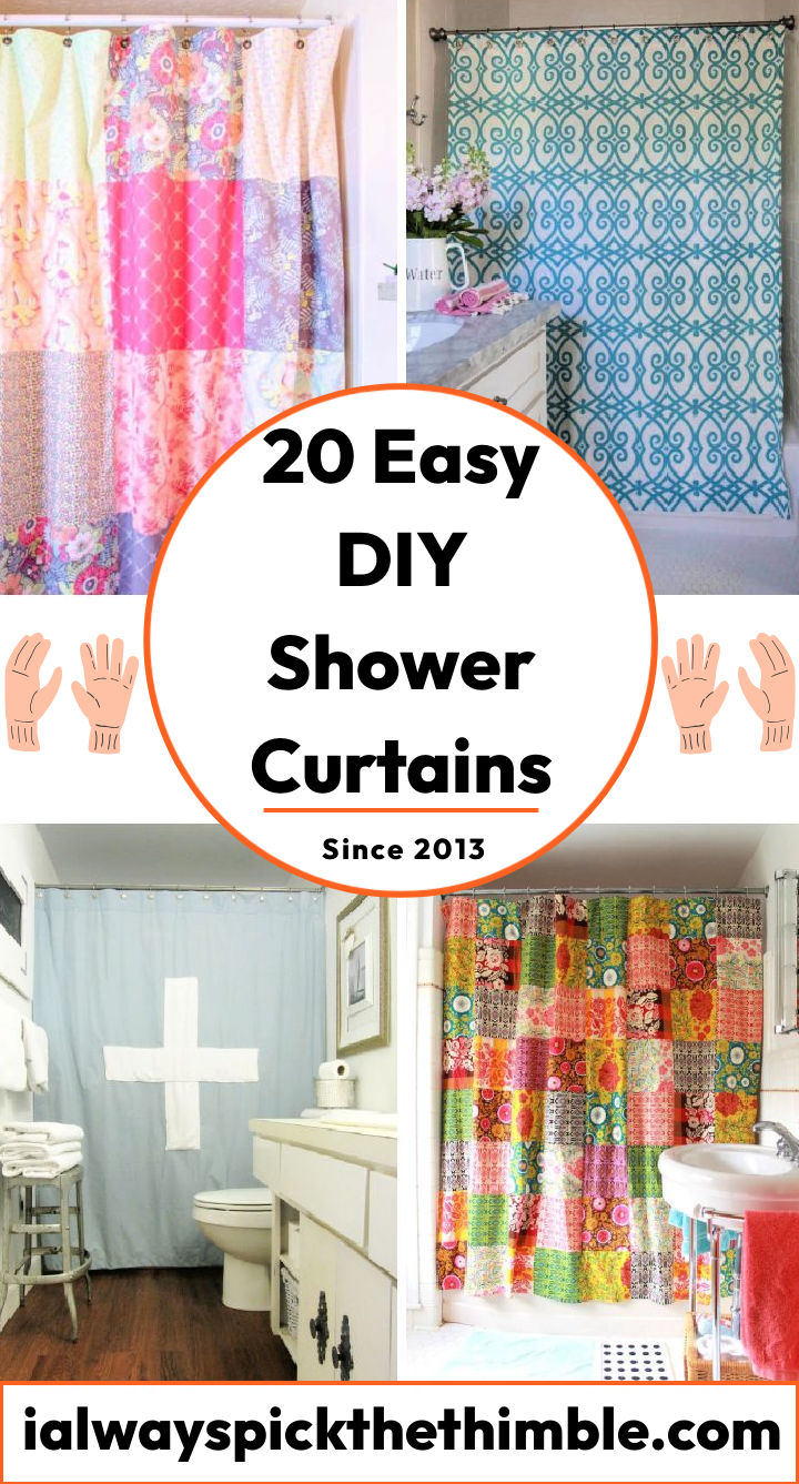 20 DIY Shower Curtain Ideas to Make for Bathroom