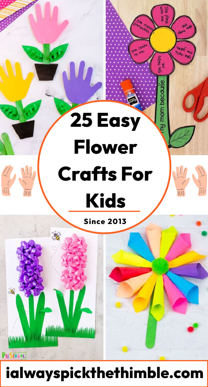 25 Easy Flower Crafts for Kids: Flower Art and Craft Ideas