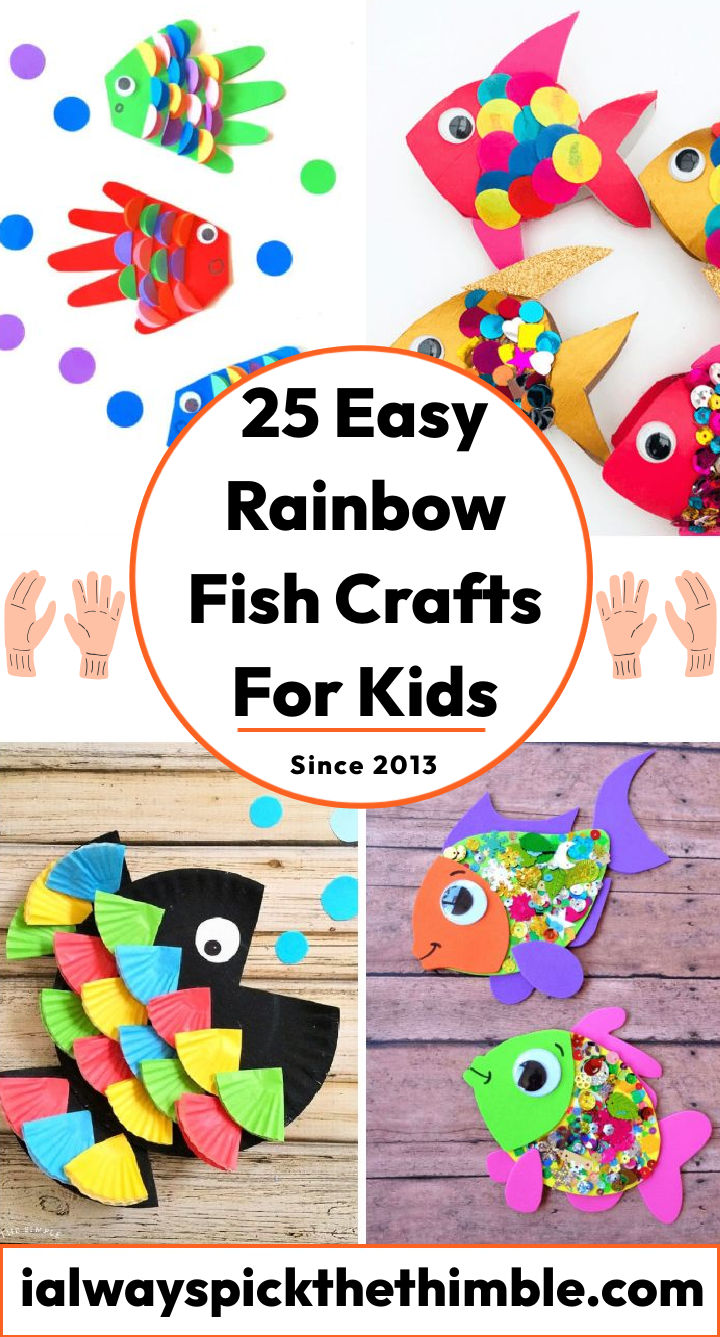 25 Rainbow Fish Crafts and Art (Printable Template)